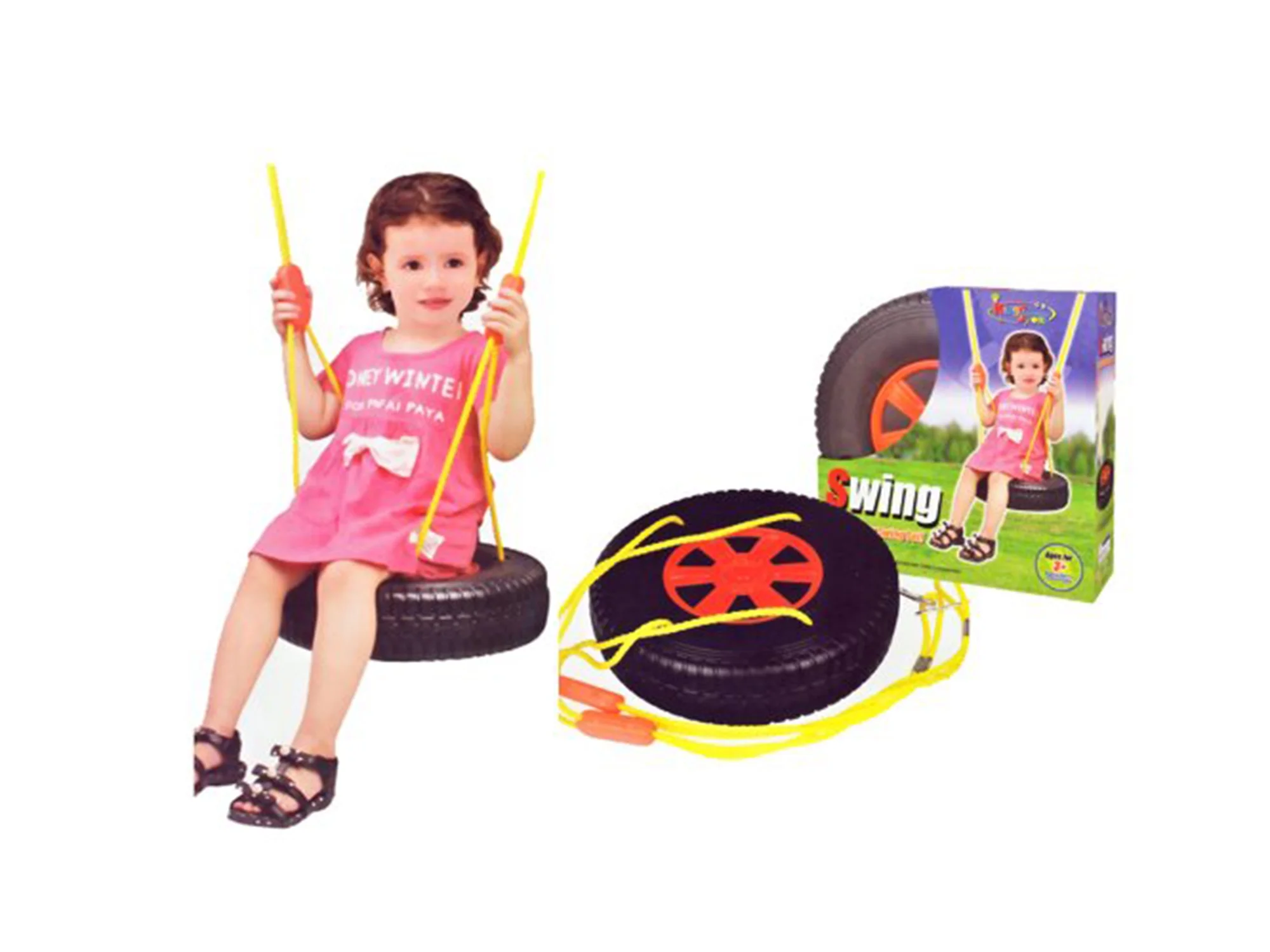 Tire Swing Set with Heavy Duty Swing Hanger, 45 Lbs Capacity, Easy to assemle,Tire Swing Kit for Kids Outdoor Christmas Gift