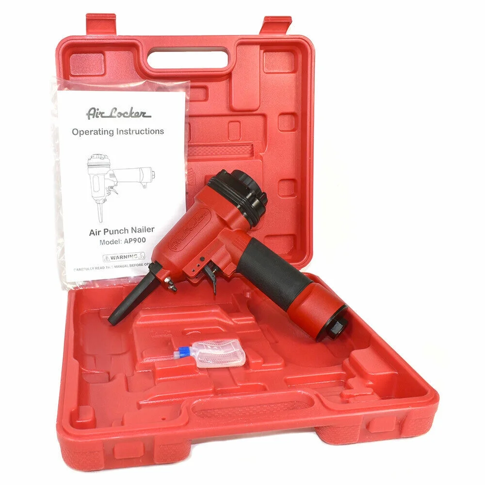 Air Locker AP900-KIT2 1/4 Inch NPT Heavy-Duty Pneumatic Air Punch Nailer with Industrial Coupler