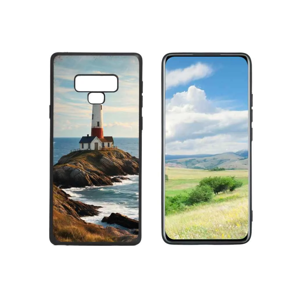 Rustic-lighthouse-horizons-4 phone case for Samsung Galaxy Note 9 for Women Men Gifts,Flexible Painting silicone Anti-Scratch Protective Phone Cover