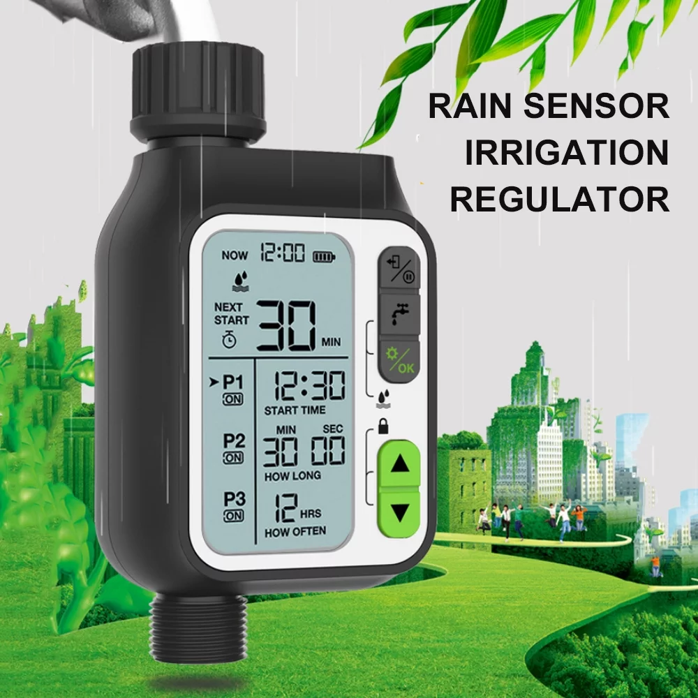 Irrigation ,3 Weak Rain With Lcd Screen Rain Child Lock Sprinkler 3 Weak Screen Waterproof Sprinkler Dsfen Buzhi Eryue Jinmie