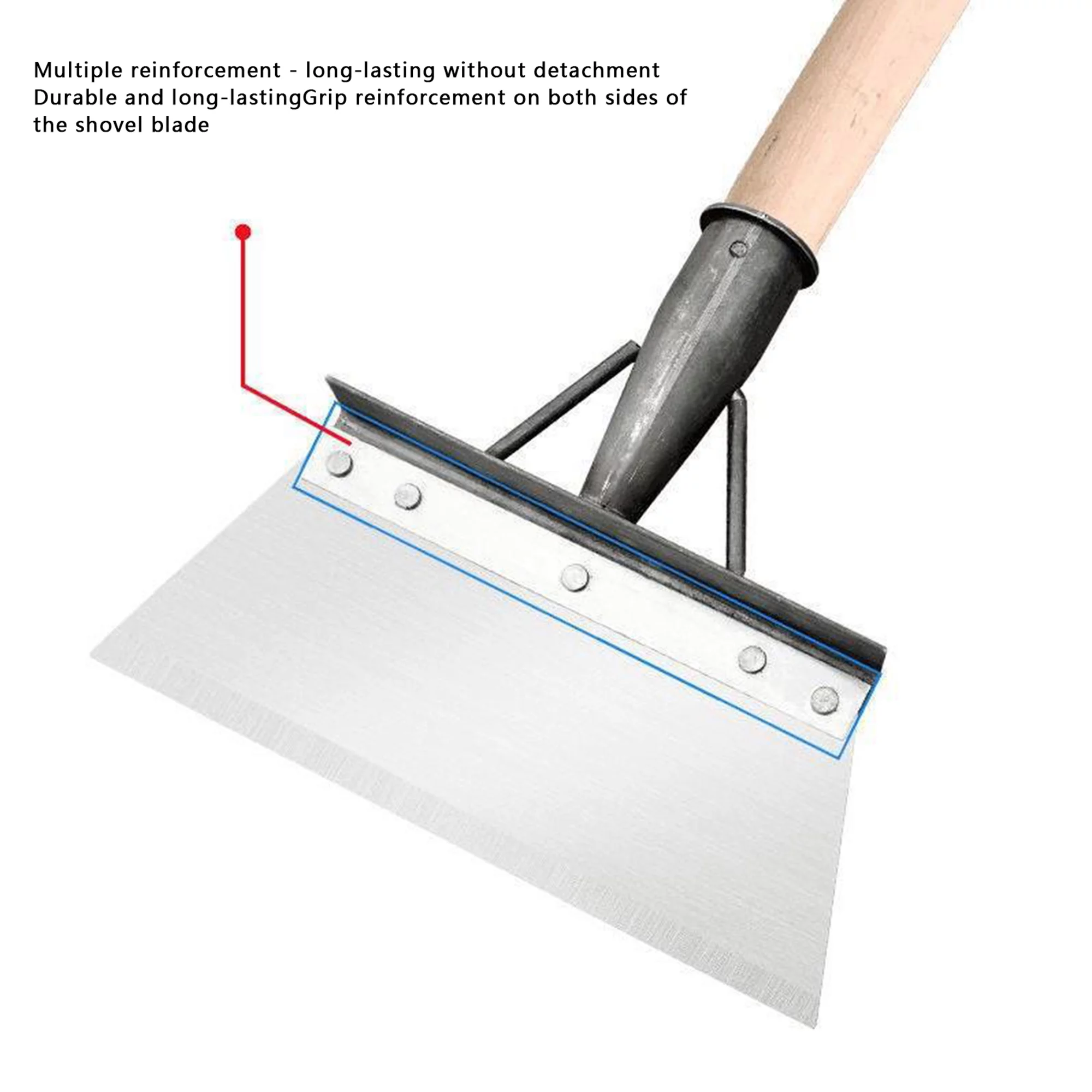 Sprifallbaby Garden Shovel head, Multi-Functional Steel Flat Shovel Garden Spade Cleaning Scraper Garden Tool Ice Scraper Ice Chopper without handle