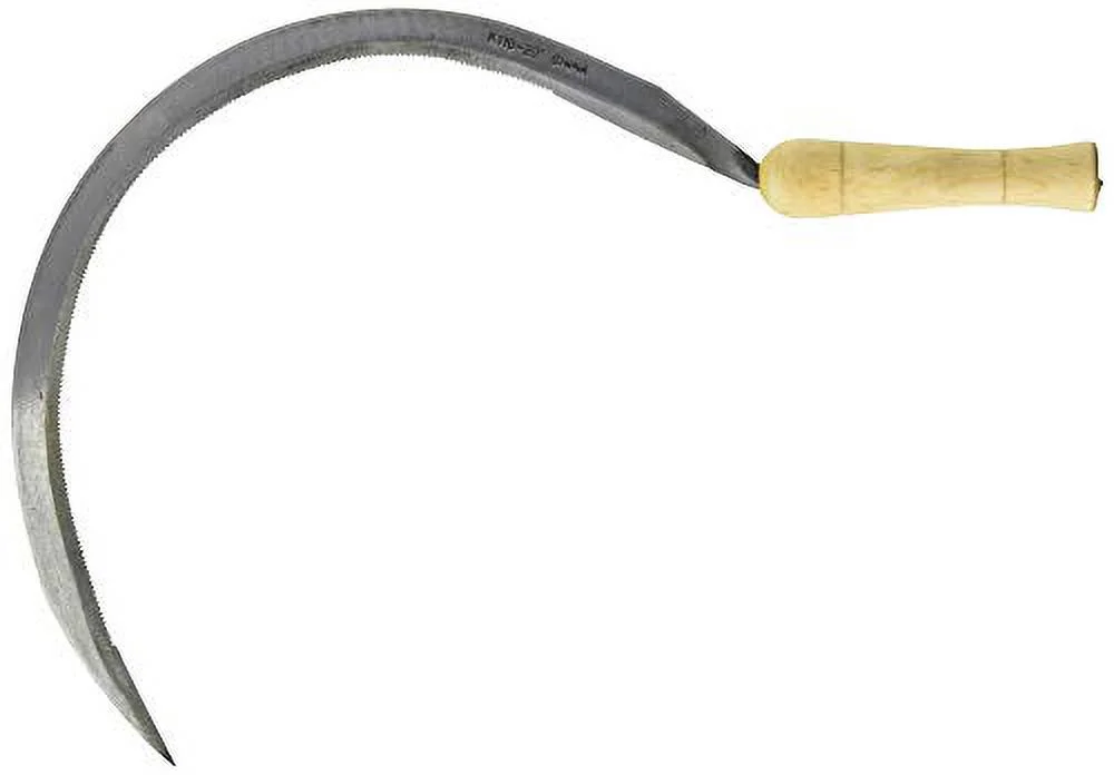 Zenport K110-20 Landscape Scythe with Serrated Curved Blade, 20-Inch, Wood