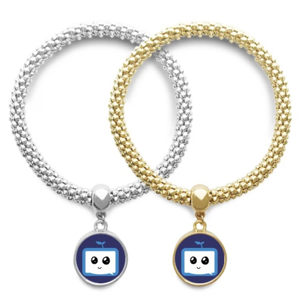Saplings Sle Small TV Face Original Lover Bracelet Bangle Pendant Jewelry Couple Chain