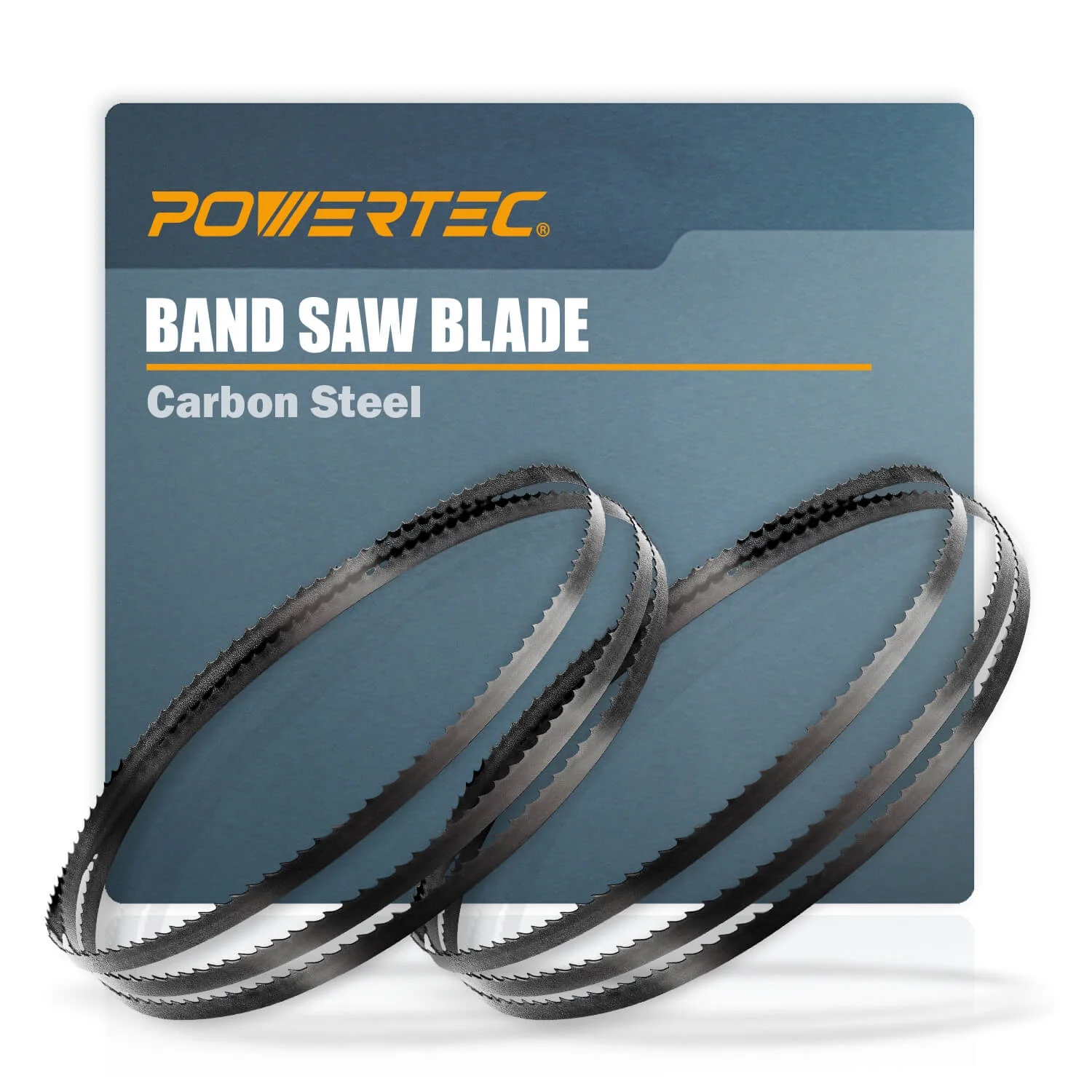POWERTEC 2PK 56-7/8 Inch x 3/8 Inch x 6 TPI Bandsaw Blades for Woodworking, Band Saw Blades for Sears Craftsman, Shopcraft and Duracraft 3-Wheel Band Saw (13214-P2)