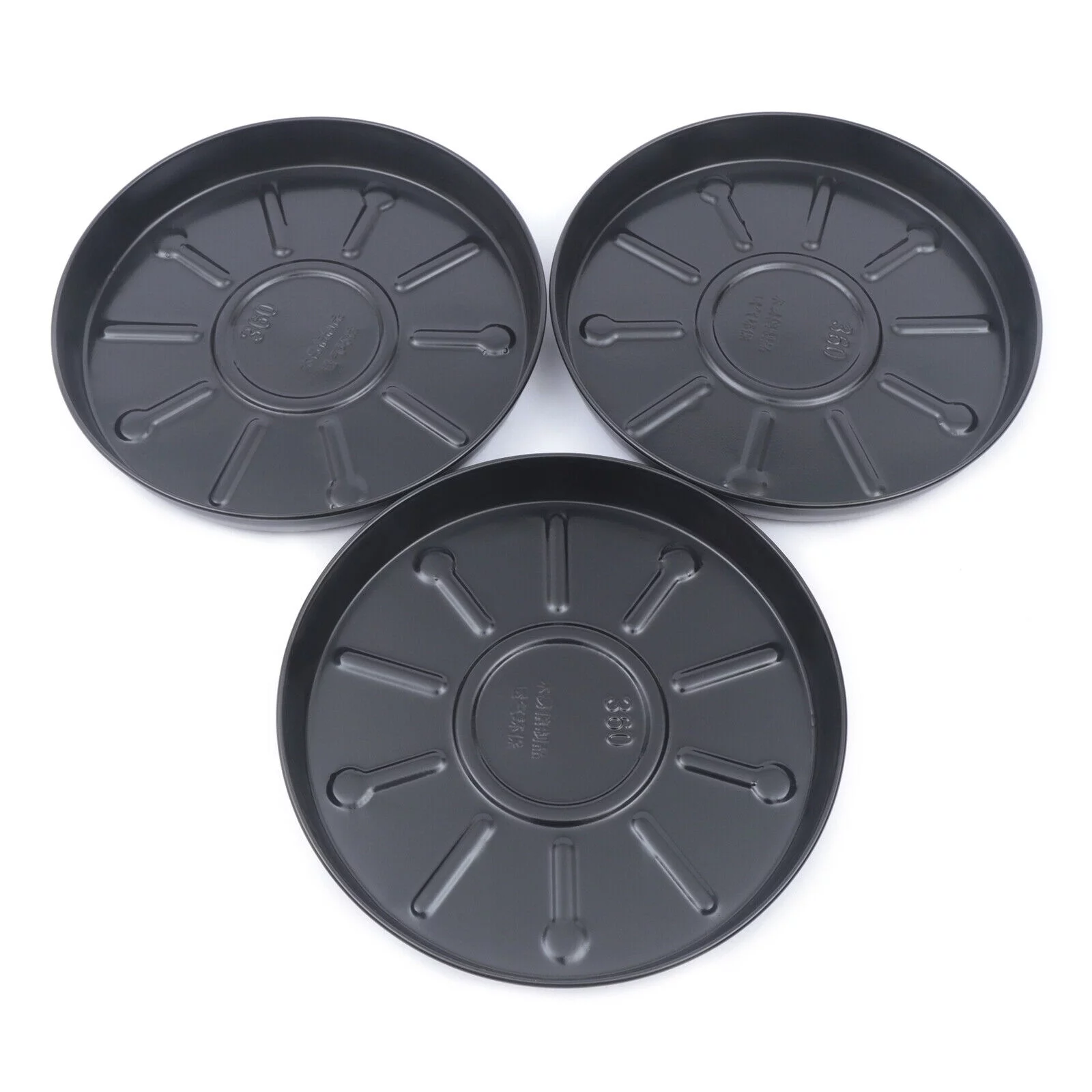 Miumaeov 3Pcs Flower Pot Tray Heavy Duty Plant Dolly Planter Mover Stand Round Plate with Wheels