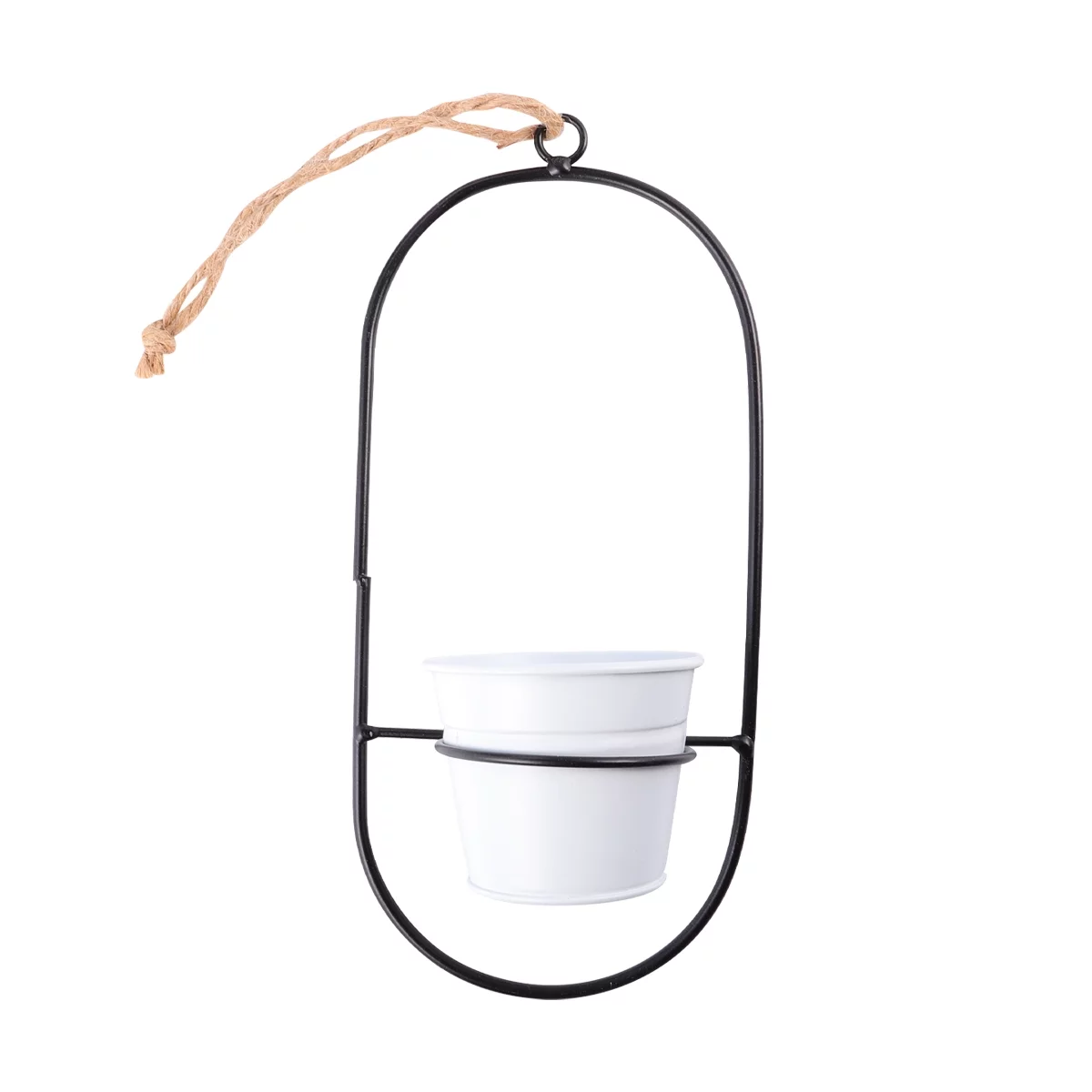 Gongxipen Metal Hanging Planter Basket Iron Plant Holder Flower Pots Hanger Garden Decor