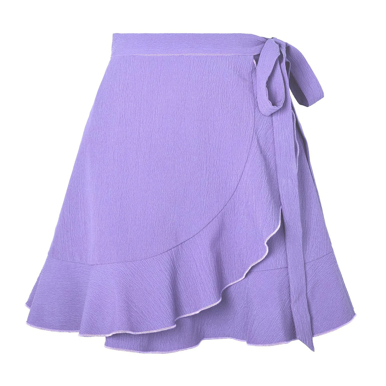 Winter Skater Skirt Lace Up Skirt Style High Waisted Solid Color Ruffled Skirt Skirt Hangers Space Saving