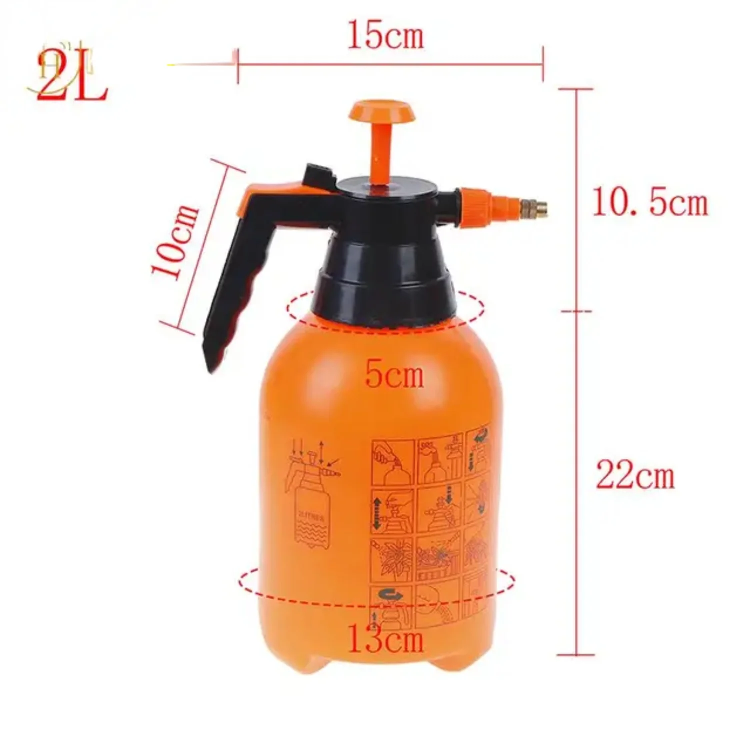 Handheld 2/3L Portable Chemical Sprayer with Pressure for Garden Watering - 1PCS Reliable and Efficient Spray Bottle