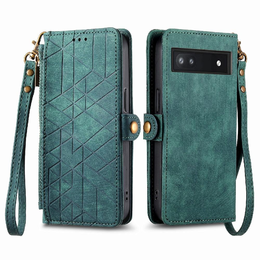 Flip Case for Google Pixel 6A Shockproof Wallet Leather Case Simple Business Flip Cover