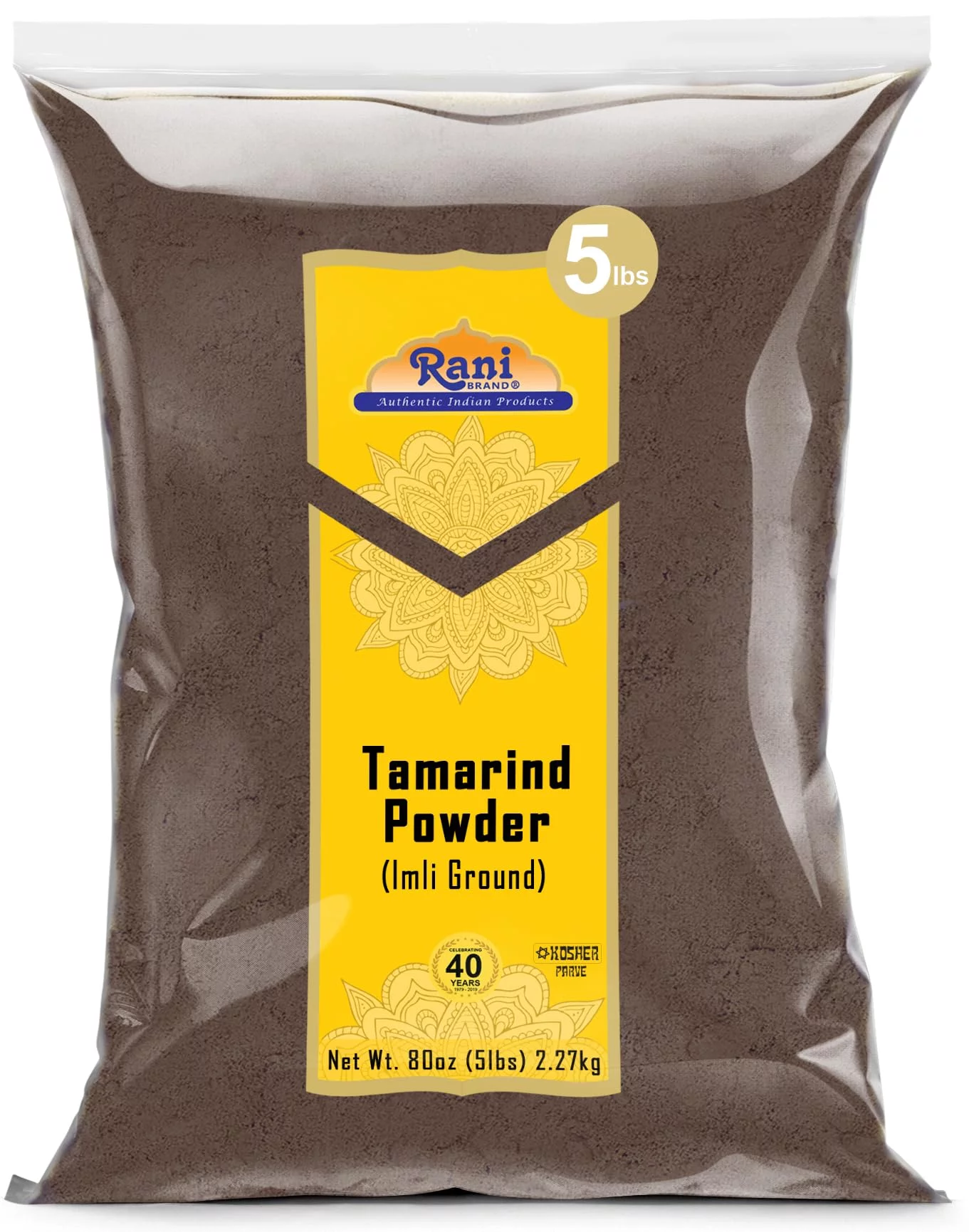 Rani Tamarind Powder (Imli) 80oz (5lbs) 2.27kg Bulk ~ All Natural| No Added Sugar/Salt | Vegan | Gluten Friendly | NON-GMO | Kosher | Indian Origin