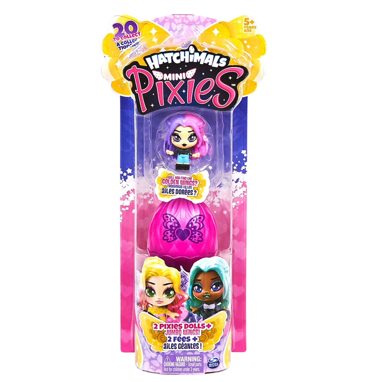 Hatchimals Mini Pixies Collectible Figures Design May Vary with Glow in the Dark Wings Figurine Playset for Kids Girls Party Birthday Christmas Holiday Gift Toy 5 Years Old and Up & CUSTOM Storage Car