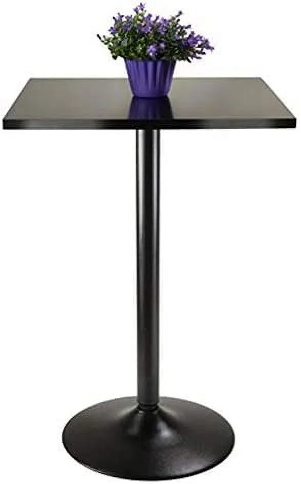 YPDCHB Square Black Pub Table in Black