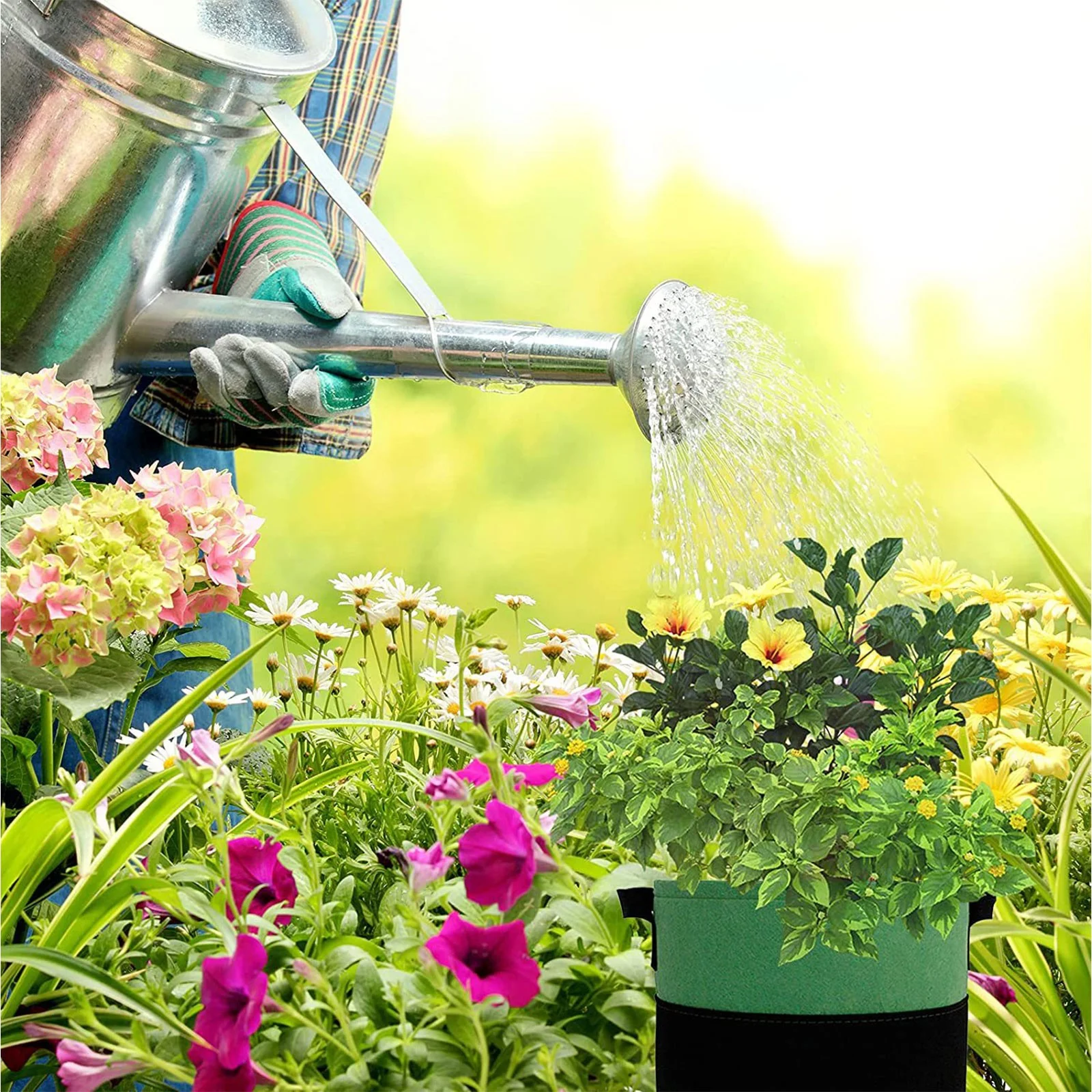 Bnnlsa Seed Disseminators Dual Color Matching Potato Bag Non Woven Fabric Sweet Potato Tomato Seedling Bag