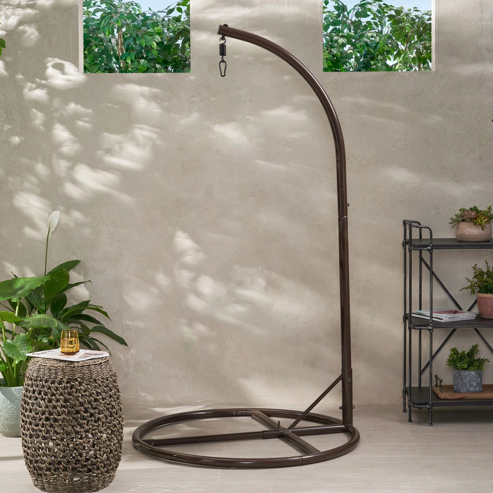 Powder-Coated Iron Hammock Chair Stand - Secure Hanging Solution