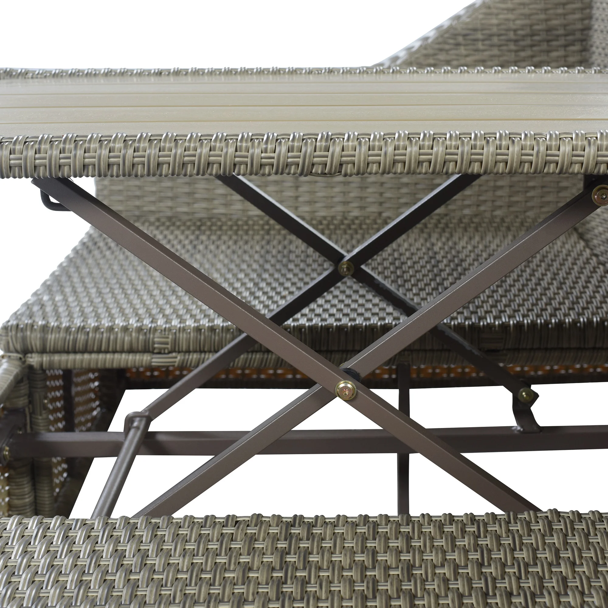 3-Piece Patio Furniture Sets, PE Wicker Rattan Sofa Conversation Chair, Patio Furniture Sofa with Cushions & Pillows & Ottomans & Lift Top Table , Blue