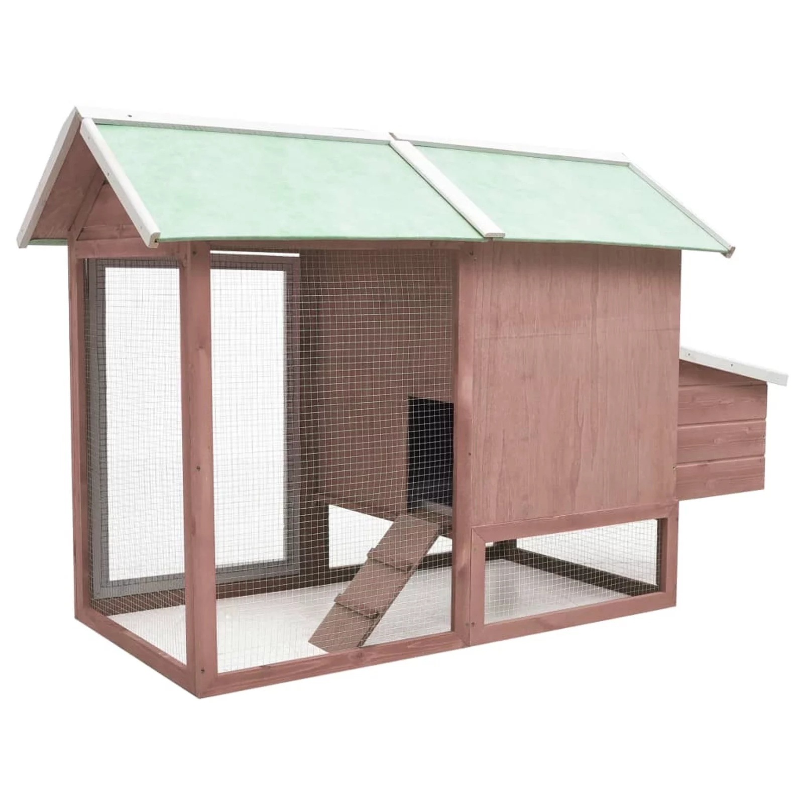 Andoer parcel,And Ramp Hen Box And Ramp 31.9 X 43.3 Hen HutchWooden Chicken Coop Pine And Fir X 31.9 XAnimal Mocha 66.9 X 31.9 With Out Ramp Hen Hutch Chicken Coop With Lawn 66.9 X D X H)