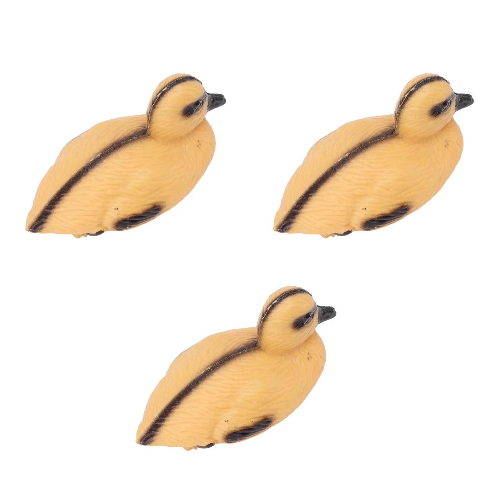 Ouitble Floating Yellow Duckling Statue, 3Pcs Realistic Plastic Duck Fish Pond Ornament for Garden Swimming Pool Fishing Pond Water Decoration (Type B)