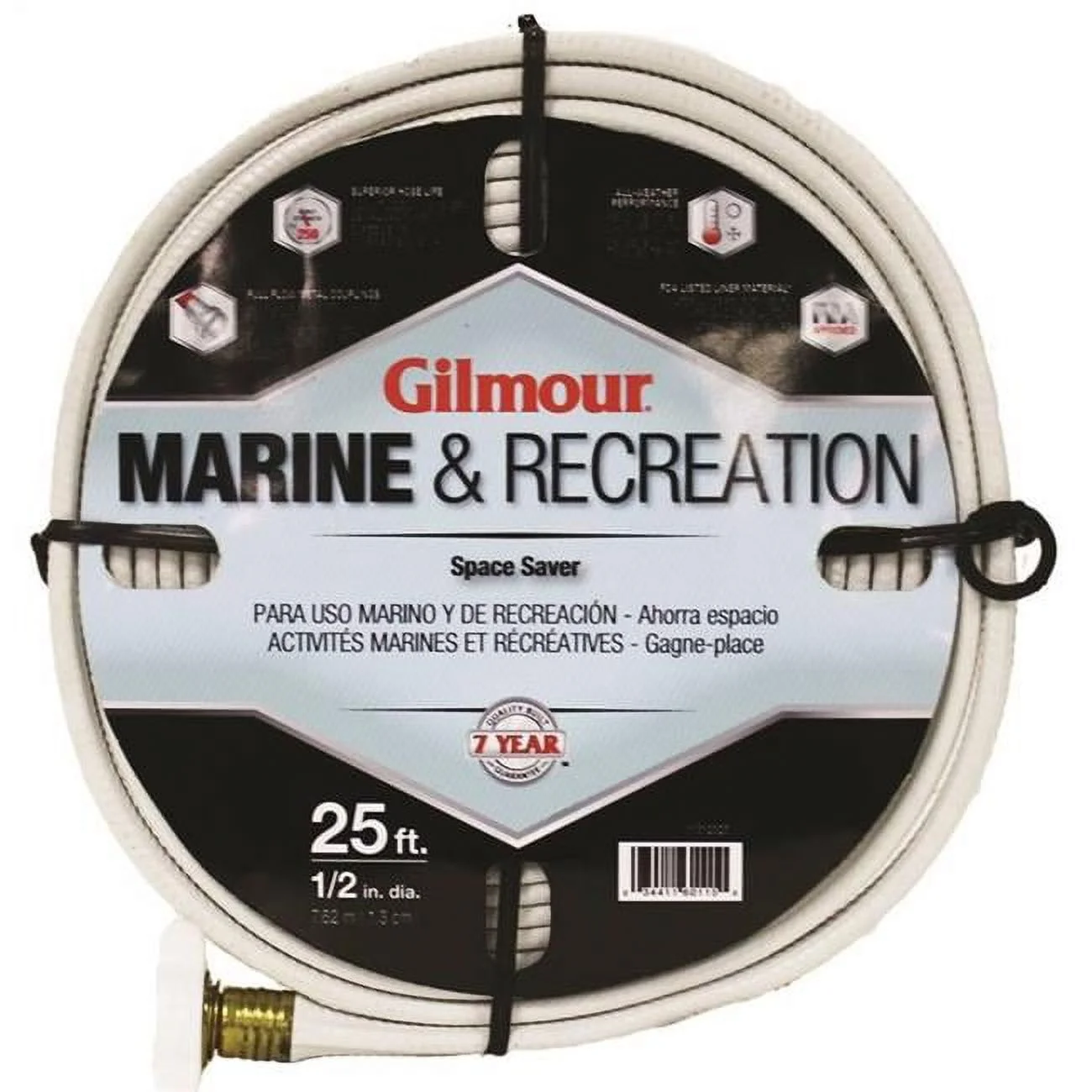 Gilmour Manufacturing  Hose Marine 5Ply White, 0.5 in. x 25 ft.