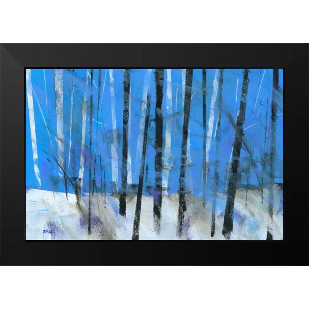 Bailey, Paul 24x17 Black Modern Framed Museum Art Print Titled - Birch and Black Ash Saplings