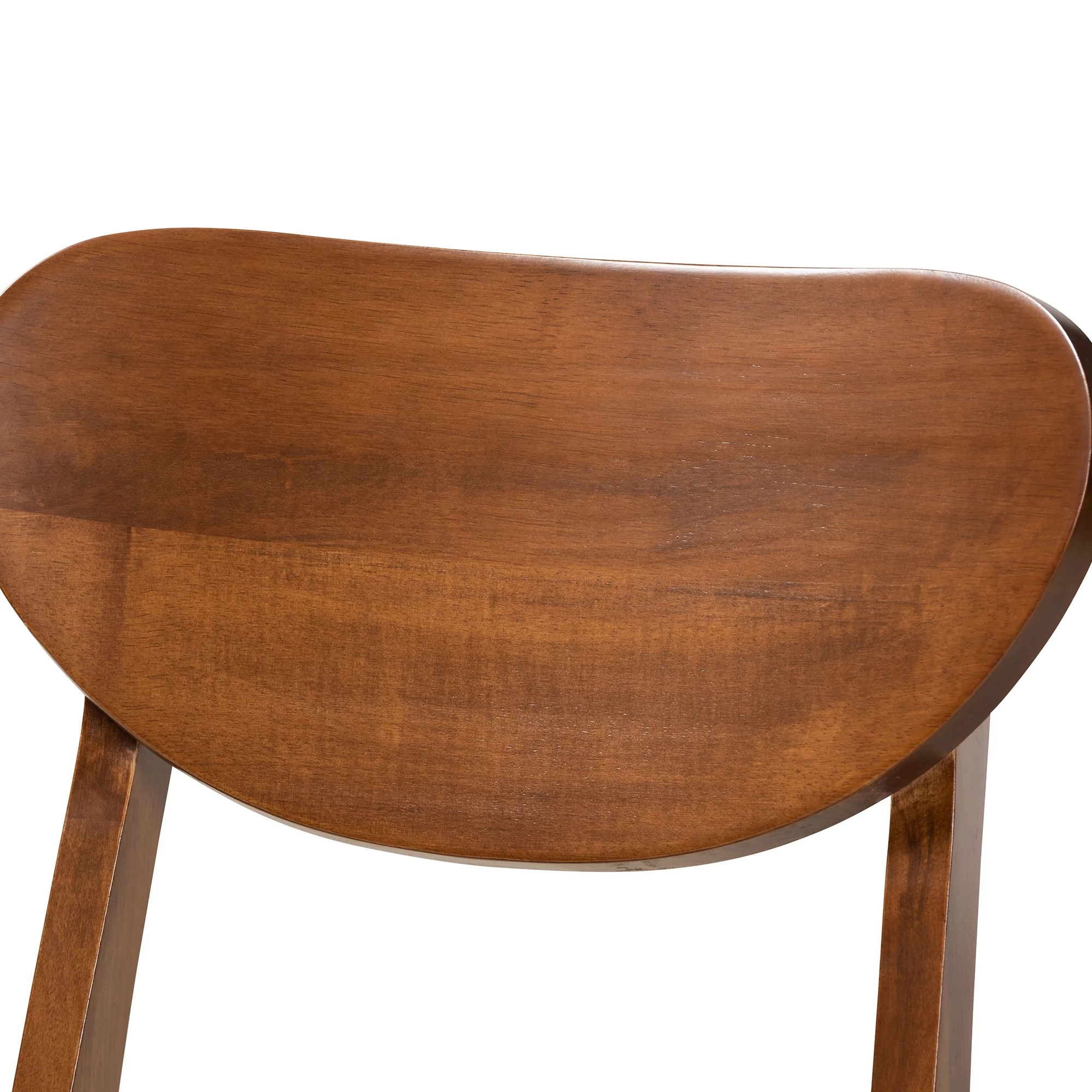 Baxton Studio Damara Mid-Century Modern Grey Fabric Upholstered and Walnut Brown Finished Wood 5-Piece Dining Set