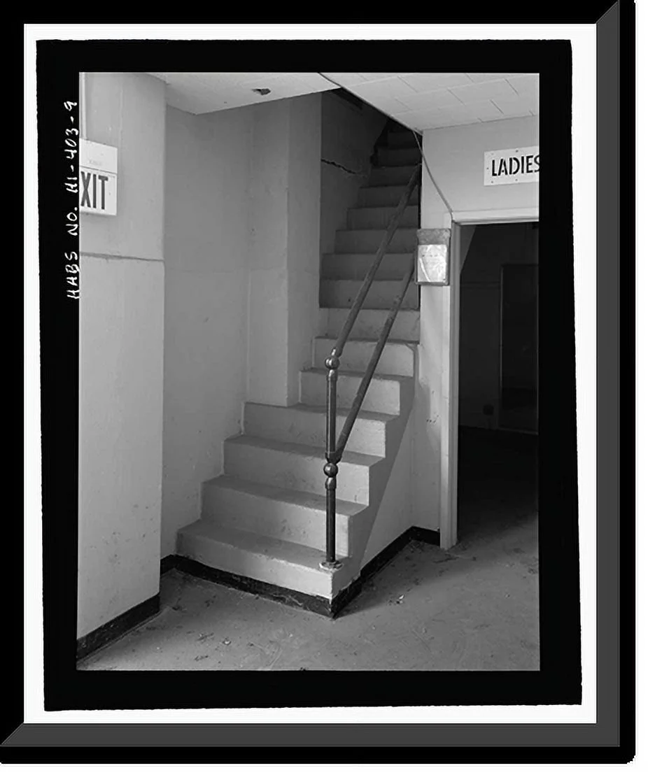 Historic Framed Print, U.S. Naval Base, Pearl Harbor, Gymnasium & Theater, Neville Way, Pearl Harbor, Honolulu County, HI - 9, 17-7/8