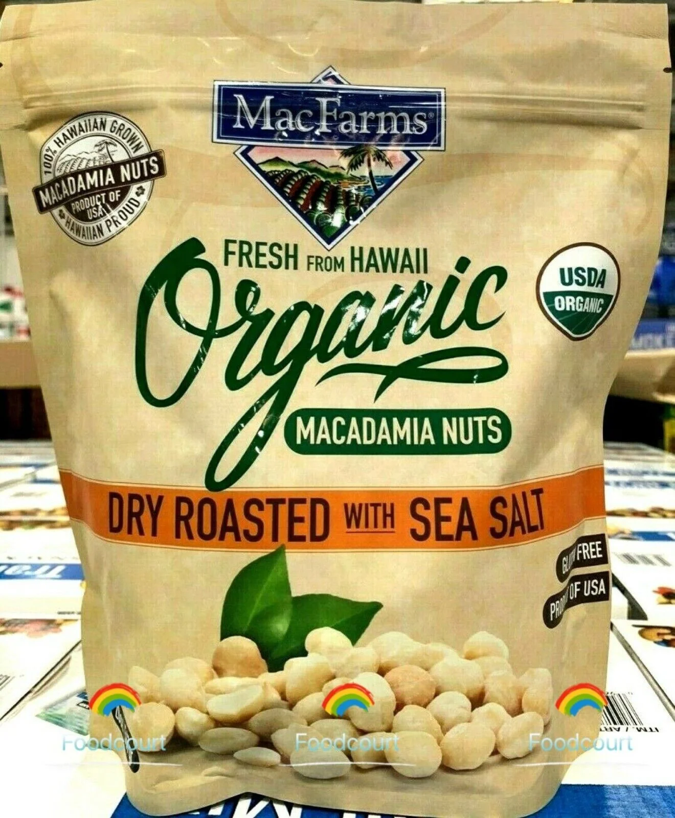 MacFarms Organic Macadamia Nuts Dry Roasted With Sea Salt 20 oz