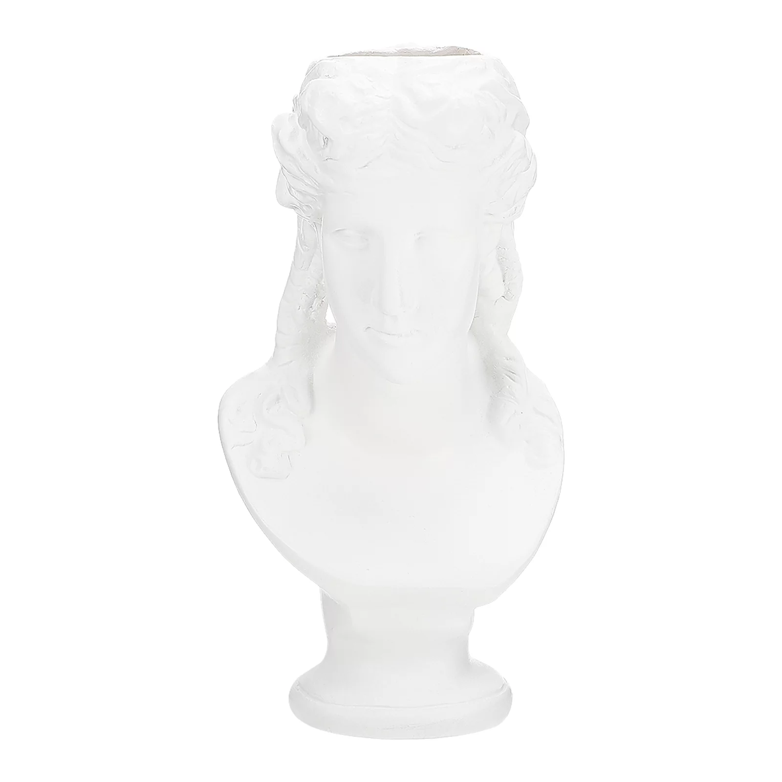 Gongxipen Artistic Flower Pot Vase Succulent Planter Home Garden Statue Decor (White)