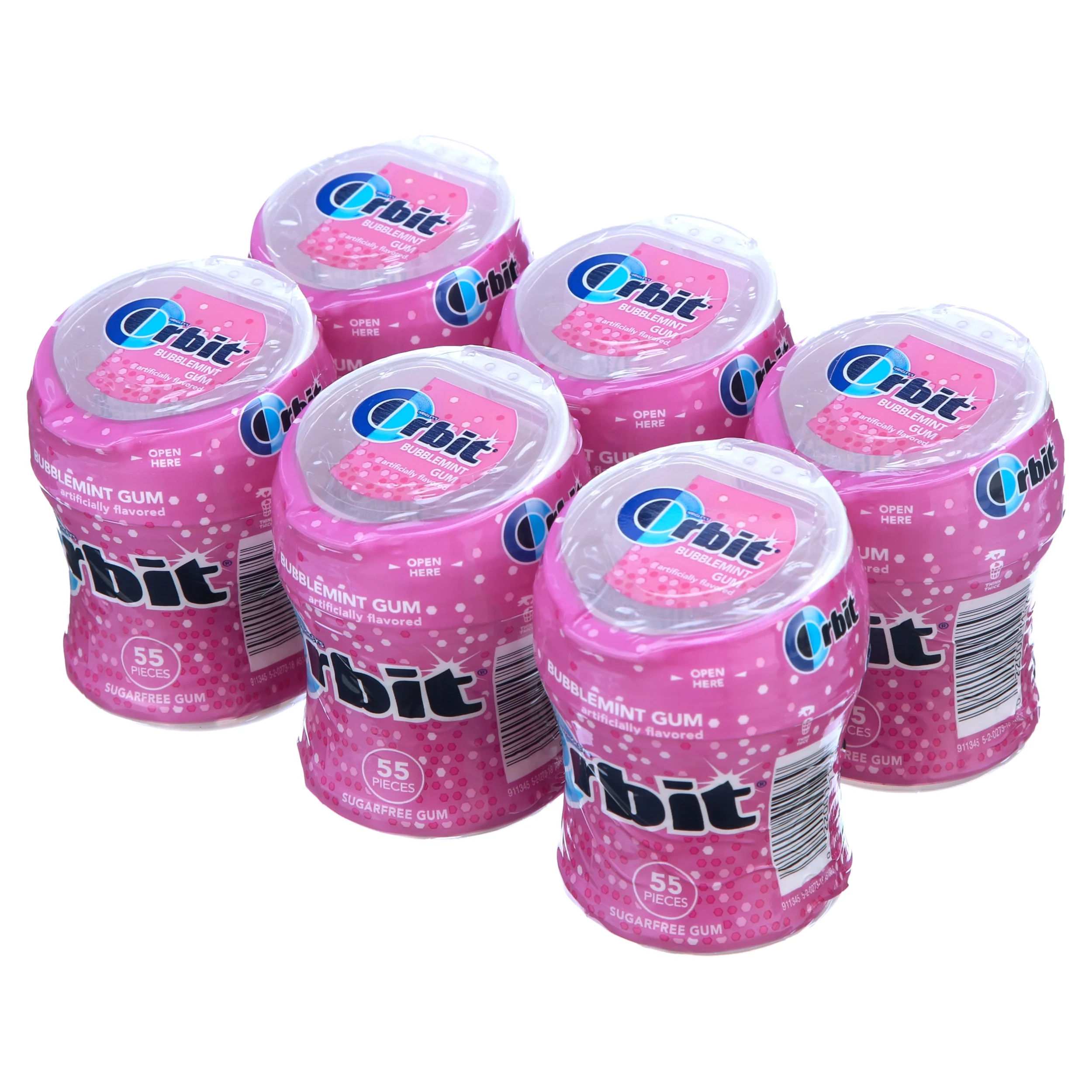 Orbit Bubblemint Sugar Free Bulk Chewing Gum, 55 pc, 6 ct