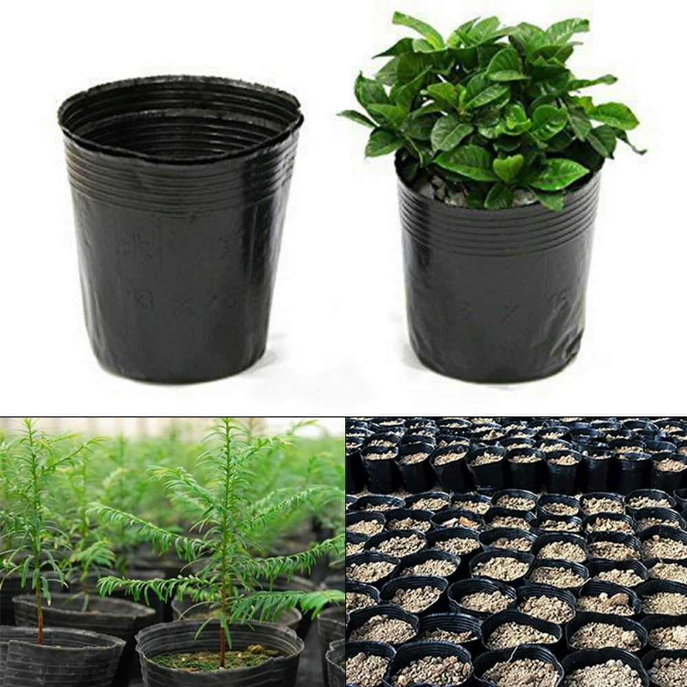 NEWCE   100 Pcs Plastic Nursery Pot/Pots  Plant Pots   Plant Container Seed Starting Pot