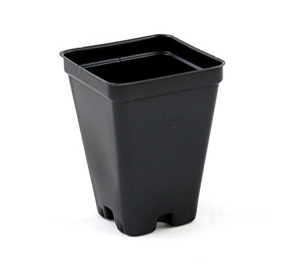 Growers Solution 2.5 inch Square Greenhouse Pots - Black - Plastic - Deep - Case of 800