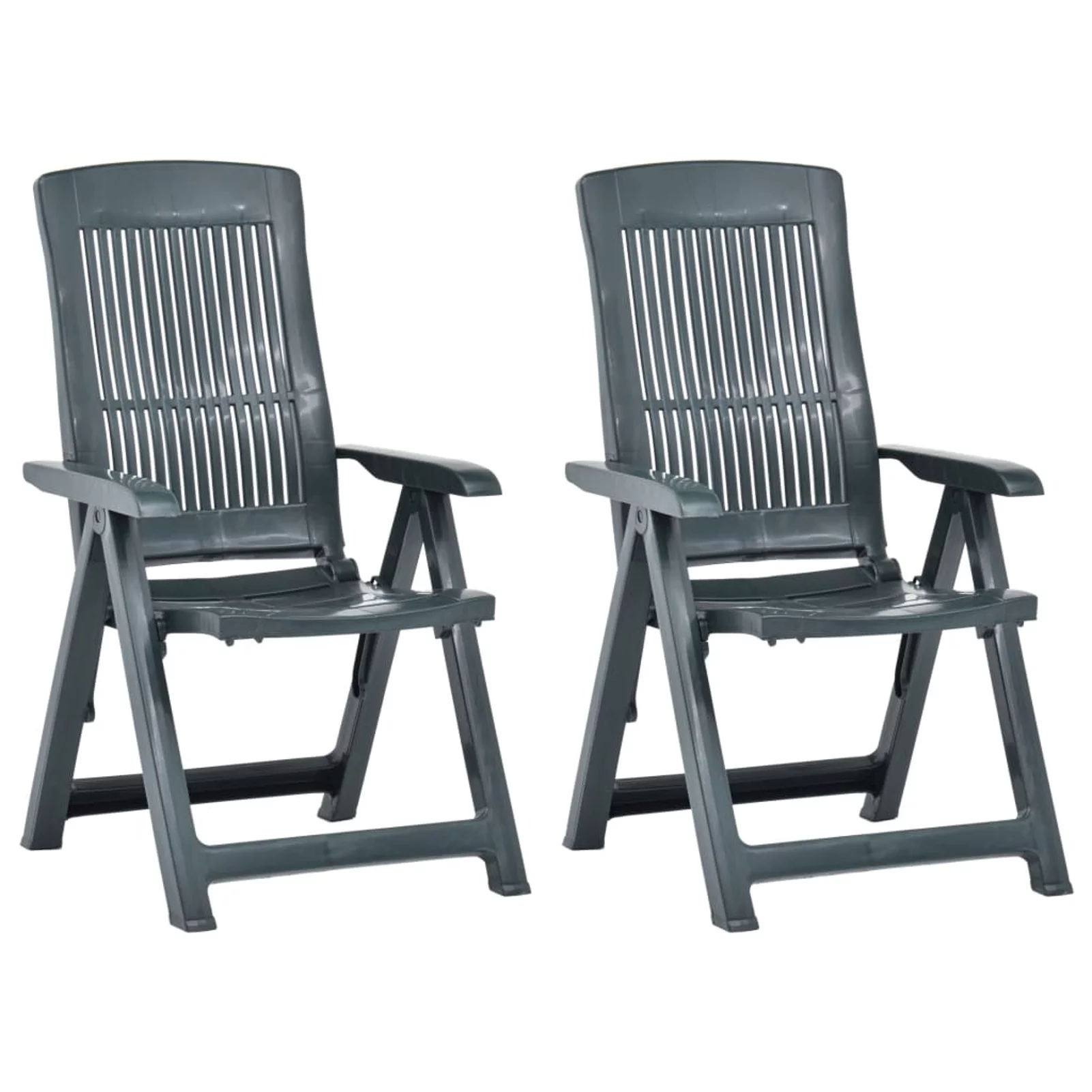 Walmeck Patio Reclining Chairs 2 pcs Green