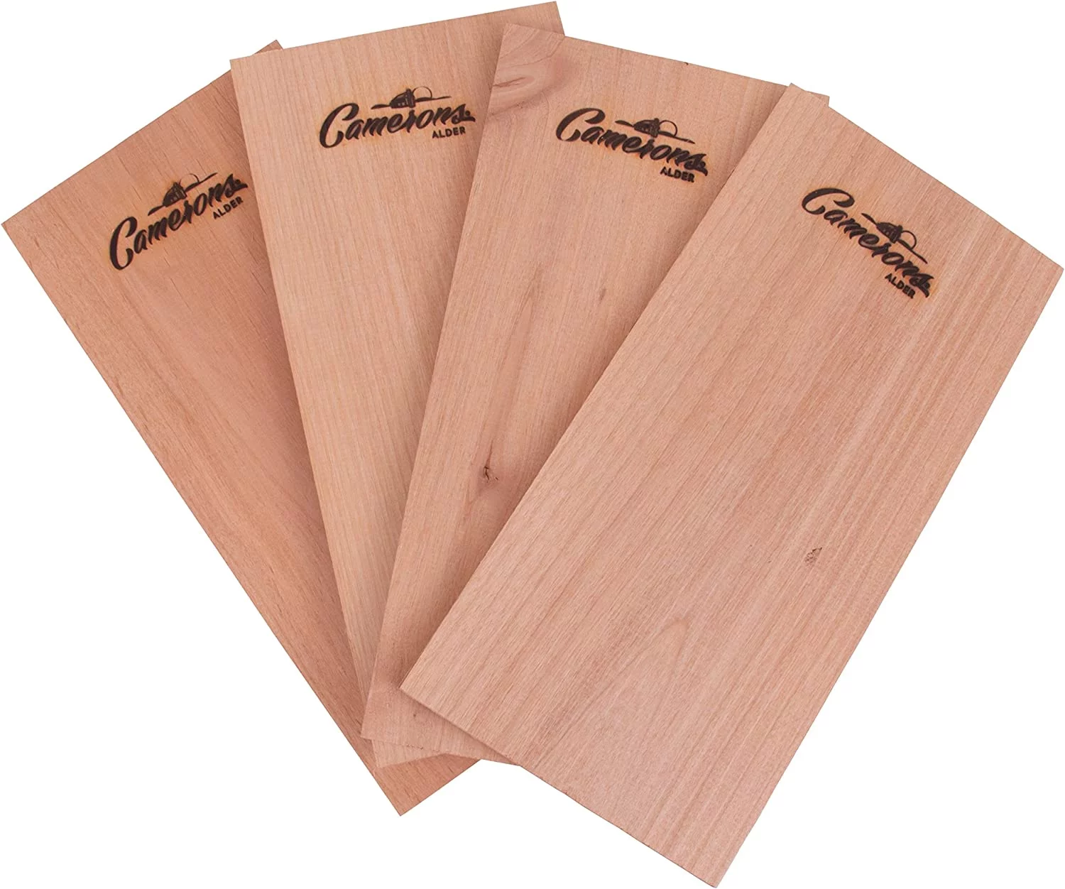 Camerons Grilling Planks - 4 Pack Alder - Premium 5.5 x 11.5 Alder for Barbecue Salmon, Seafood, Steak, Burgers, Pork Chops, Vegetables and More!