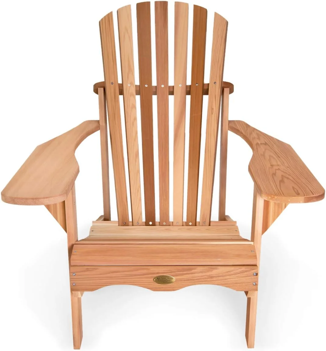 AA21 Adirondack Adult  Patio Chair | Outdoor Wood Furniture & Garden Chair | Ergonomic Back Support, Unassembled Deck Chairs 32x36x38”