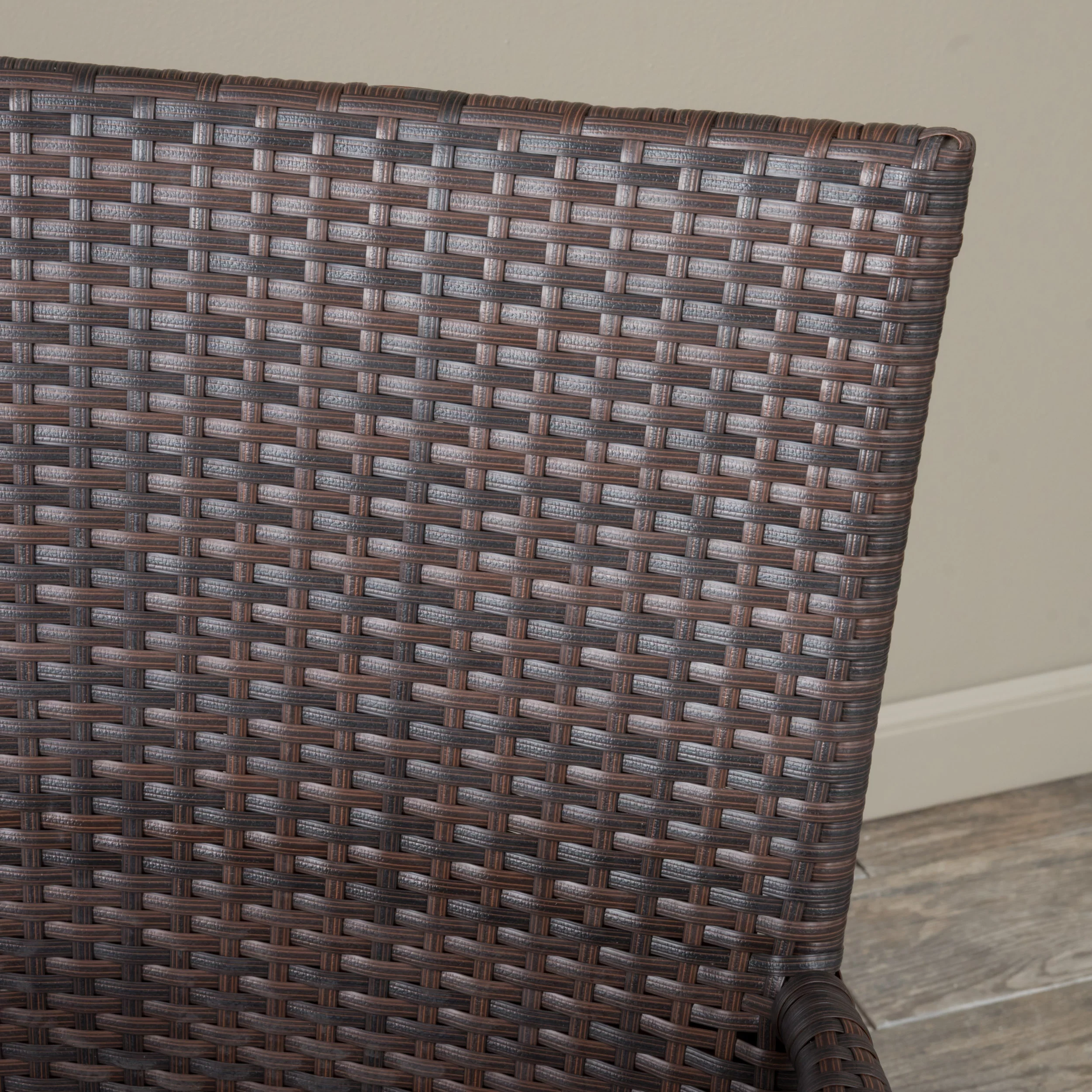 Amelia 7 Piece Outdoor Oblong Wicker Dining Set, Multibrown