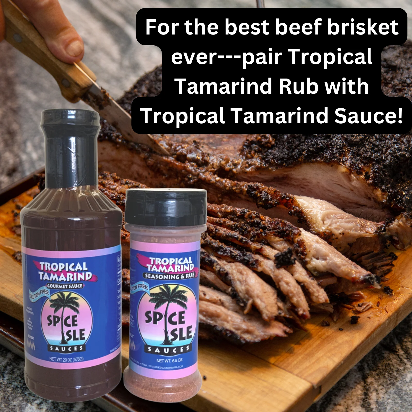 Spice Isle Sauces Tropical Tamarind Seasoning/Rub 2-pack, Mild Caribbean Blend with Tamarind, 2-6.5 oz