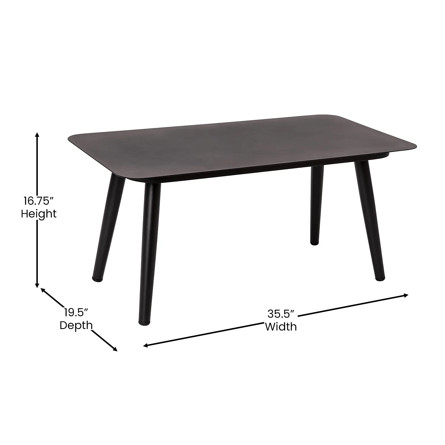 Flash Furniture Kierra Series 4-Piece Aluminum Patio Conversation Set, Gray