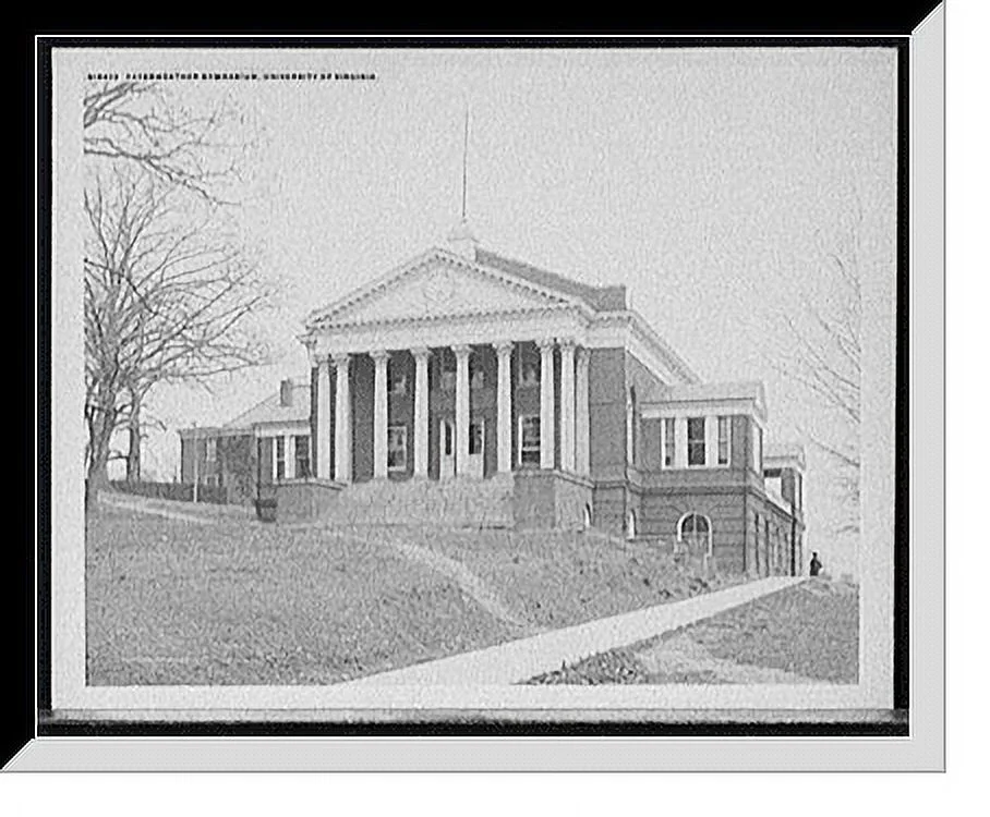 Historic Framed Print, Fayerweather Gymnasium, University of Virginia, 17-7/8