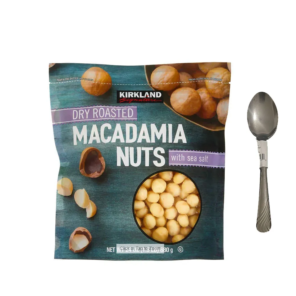 Kirkland Signature Dry Roasted Macadamia Nuts 24 oz.With Spoon
