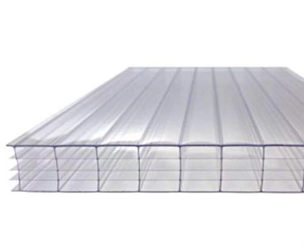 Pack Of 2 24'' X 48'' X 14 Mm (0.55) Thickness MULTIWALL Polycarbonate Clear /ld-Flexible, Clear, Strong Impact And Shatterproof - All-Weather Outdoor Garden And Greenhouse vering