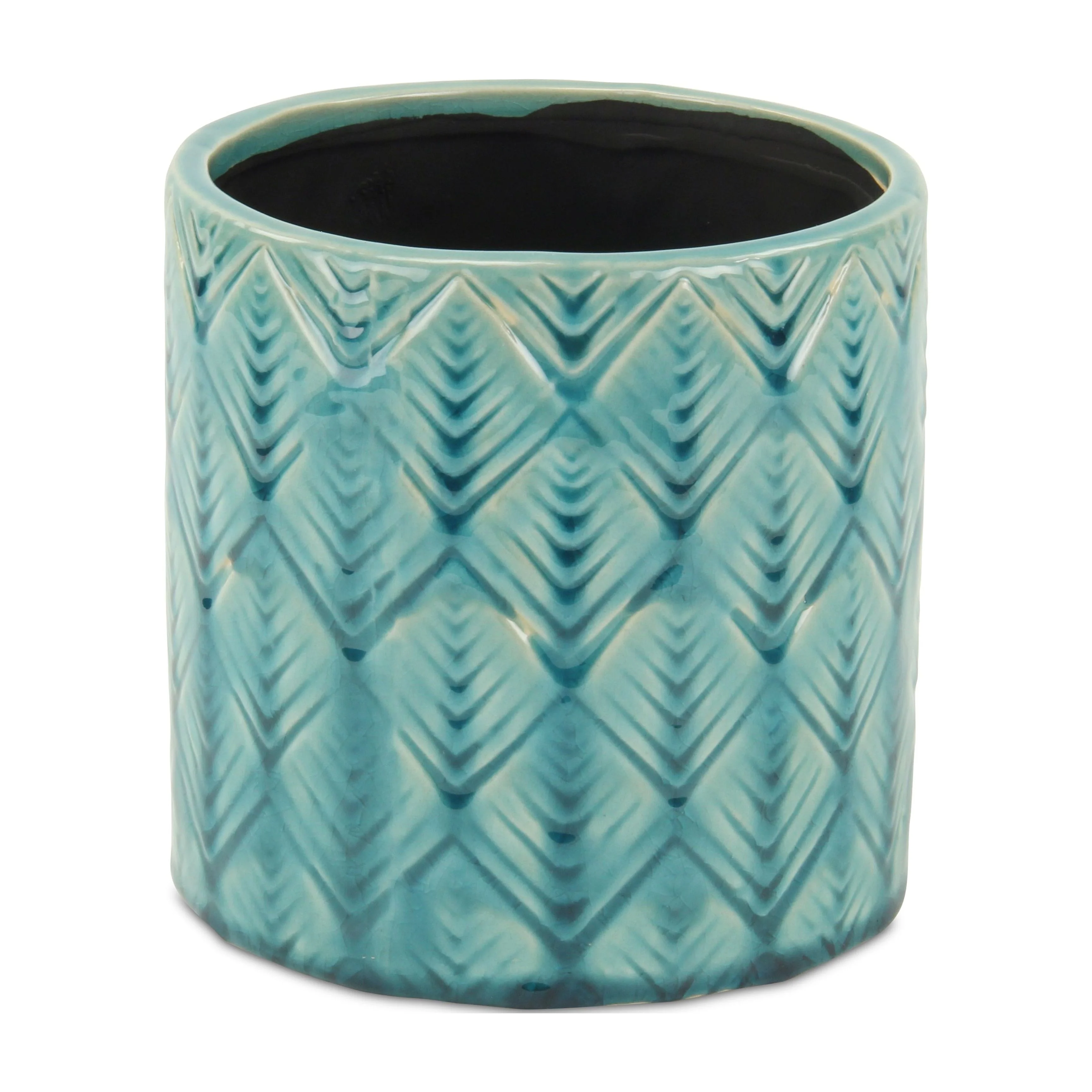Cheungs 5775L 6.25 x 6.25 in. Arzati Pot, Turquoise