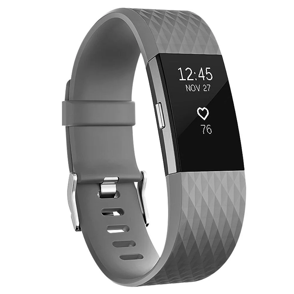 Fitbit Charge 2 Bands Band Replacement Small Large Silicone Special Gray, Small
