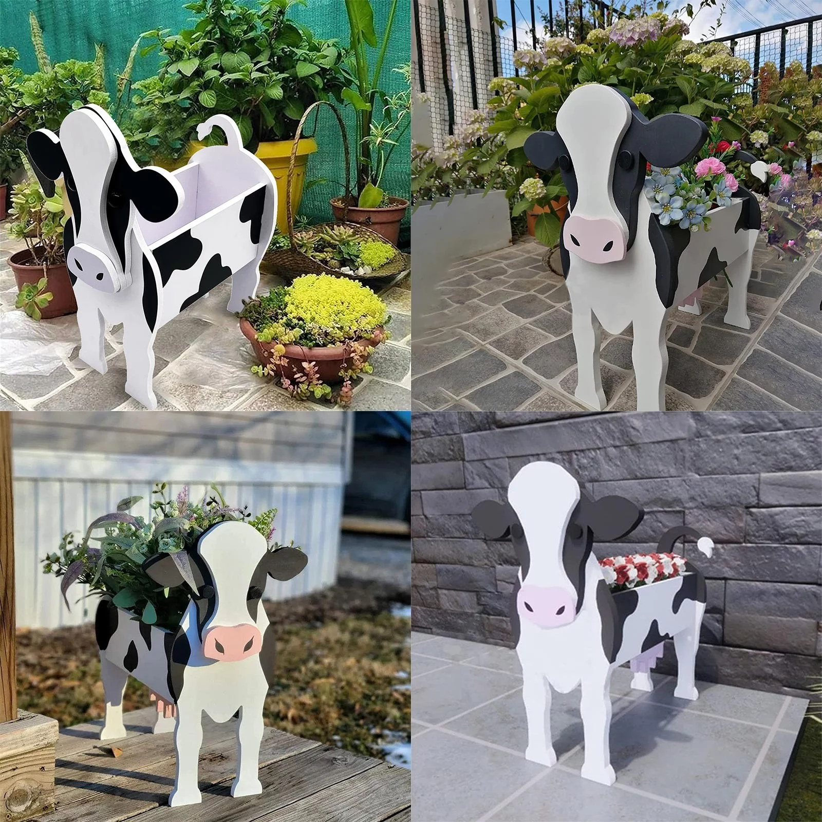 SIfdSeng Garden Flower Pot Dog Yak Cow Cute Animal Flower Pot Flower Pot Dog Flower Pot Storage Container Dog Flower Pot Garden Pet Dog Storage Pot Decorative Ornament Animal Shape Flower P 690