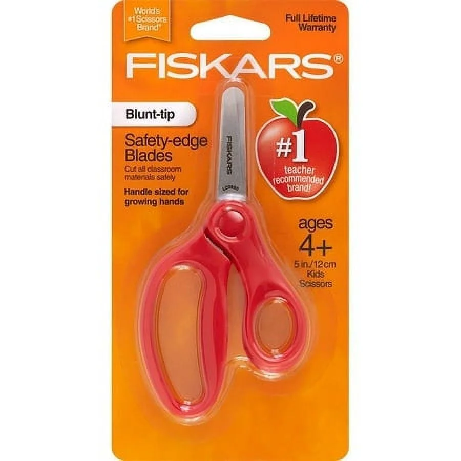 Fiskars Kids' 5'' Blunt Tip Scissors - Red