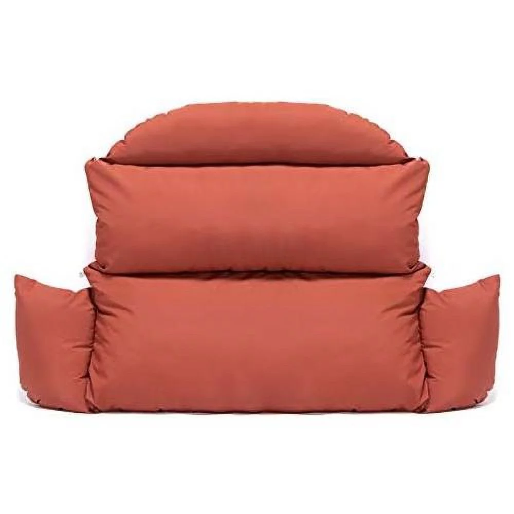 hanging 2 person double egg swing chair cushion (dark orange)