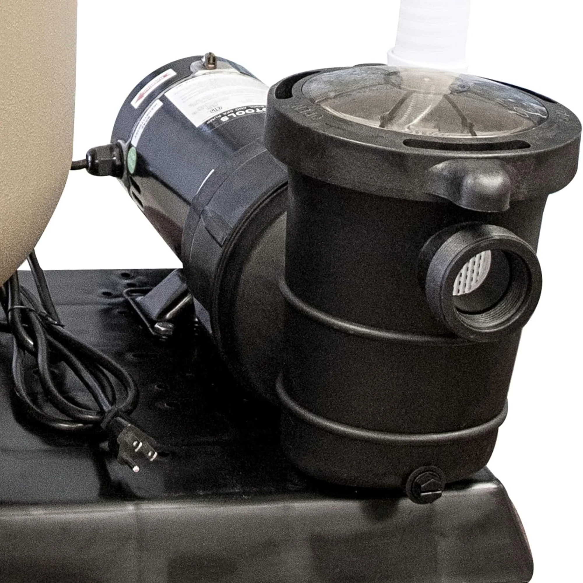 HYDROTOOLS By SWIMLINE 722061 Hydro-Flo 1.5 HP (1.2 THP) 4980 GPH ABOVE GROUND Powerful Pool Pump 1 Speed Extra Large Strainer Basket Vertical Discharge 115V Energy Saving Silent Noise DOE Certified