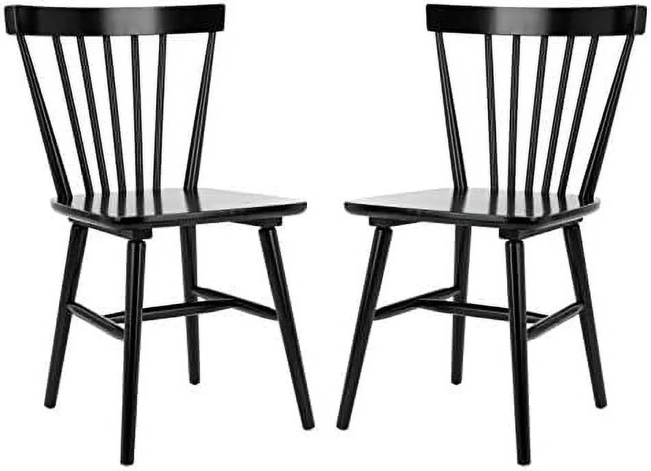 SJOPKMNH Home Winona Farmhouse White and Natural Spindle Back Dining Chair