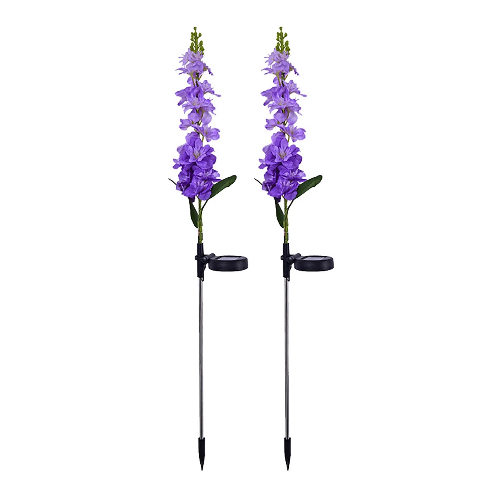 LED Solar Violet In-ground Flower Lantern Villa Garden Decoration Light Utility Tool