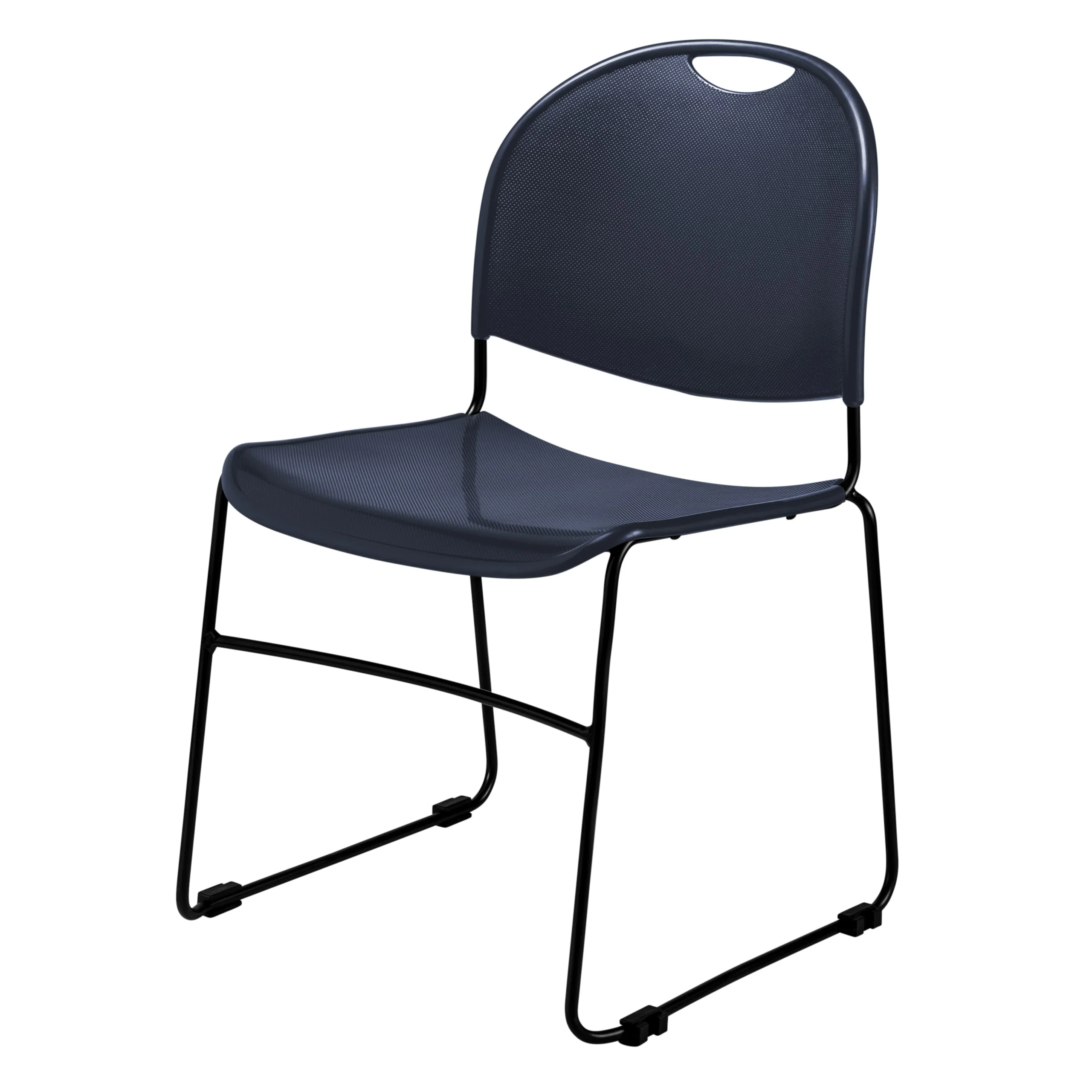 National Public Seating Commercialine Ultra-Compact Stack Chair Pack Of 80 Black