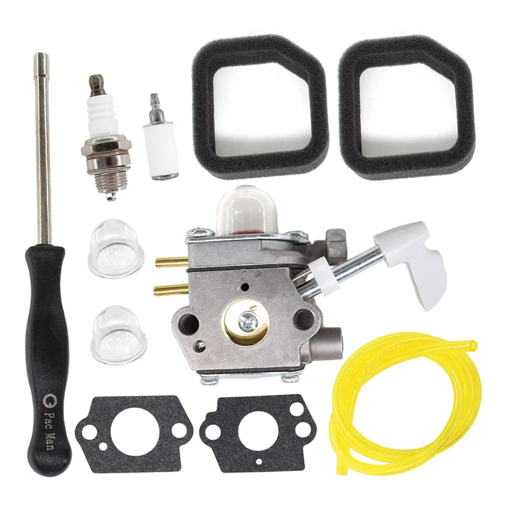 Carburetor Air Filter Tool Kit for Homelite 26B Blower UT09526 308054114, 308054075 Carb Fuel Line Kit Spark Plug