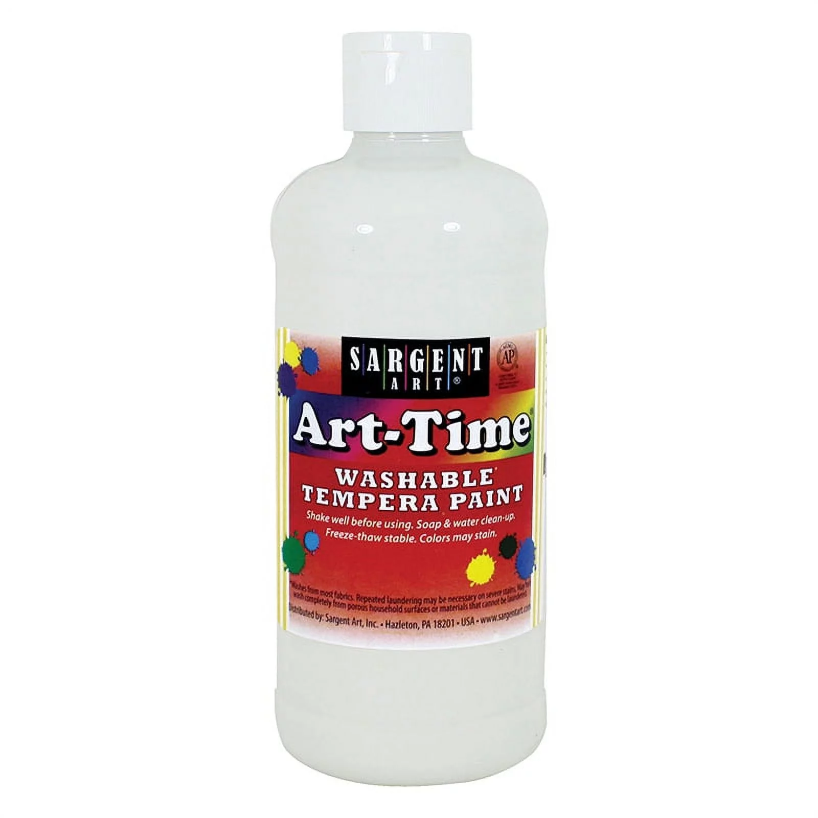 Sargent Art SAR173496 16 oz Art-Time Washable Paint - White